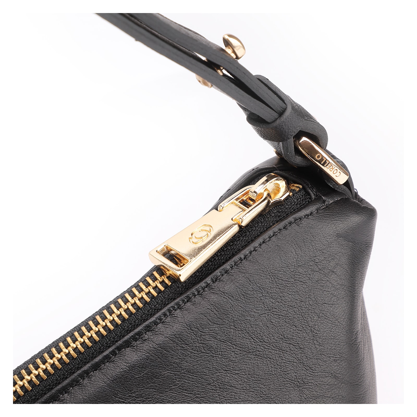 Bolsa Hobo Couro Preto