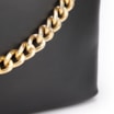 Bolsa Hobo Couro Preto - imagem 8