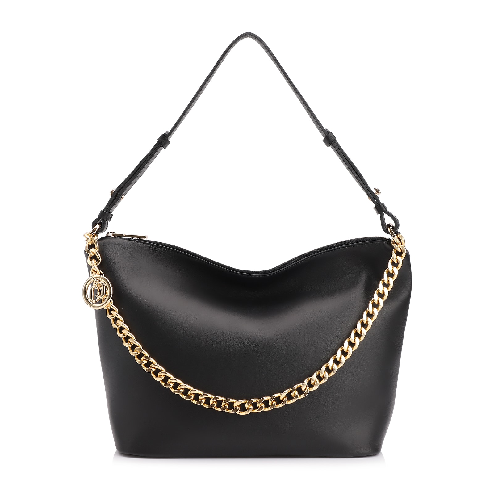 Bolsa Hobo Couro Preto