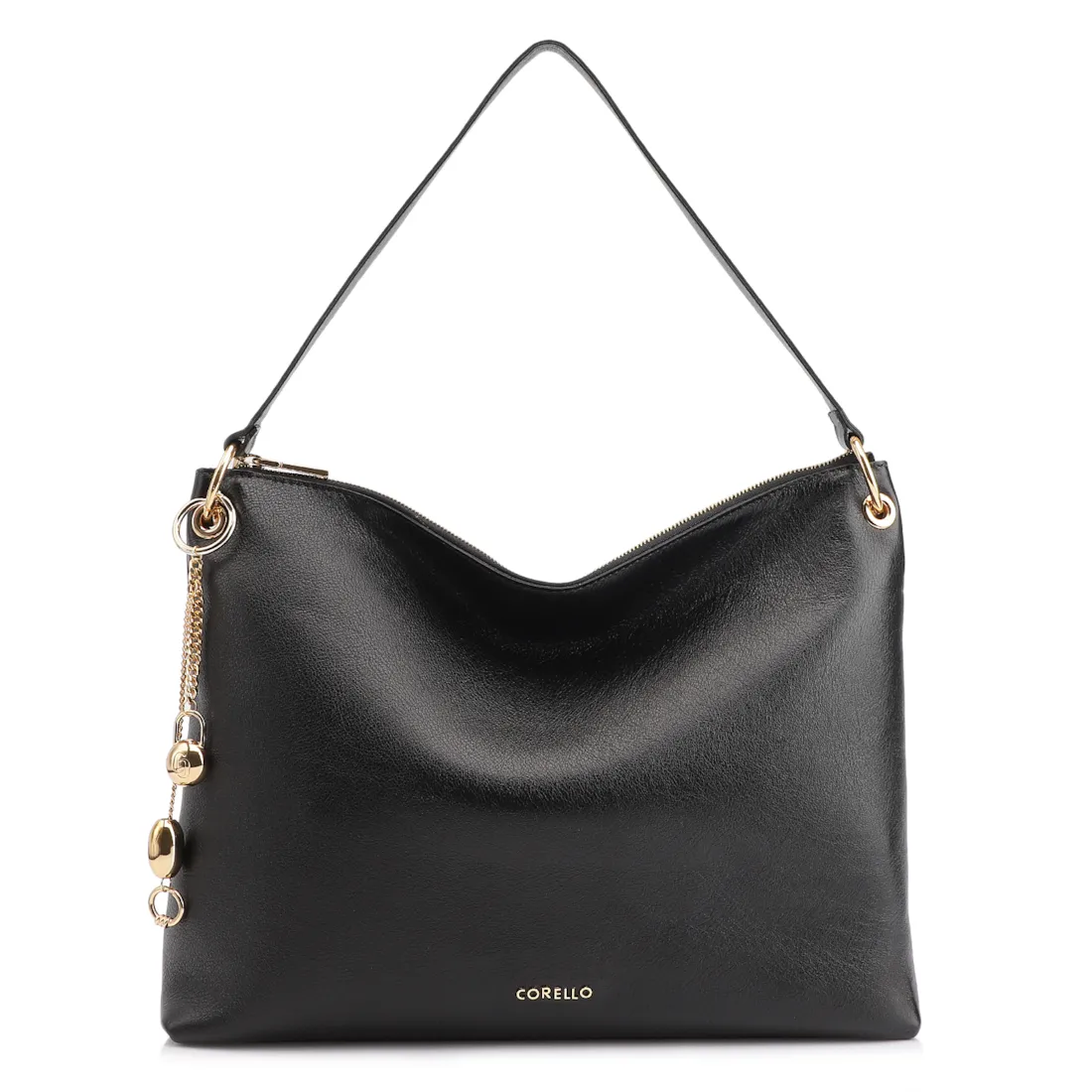 Bolsa Hobo Couro Preto
