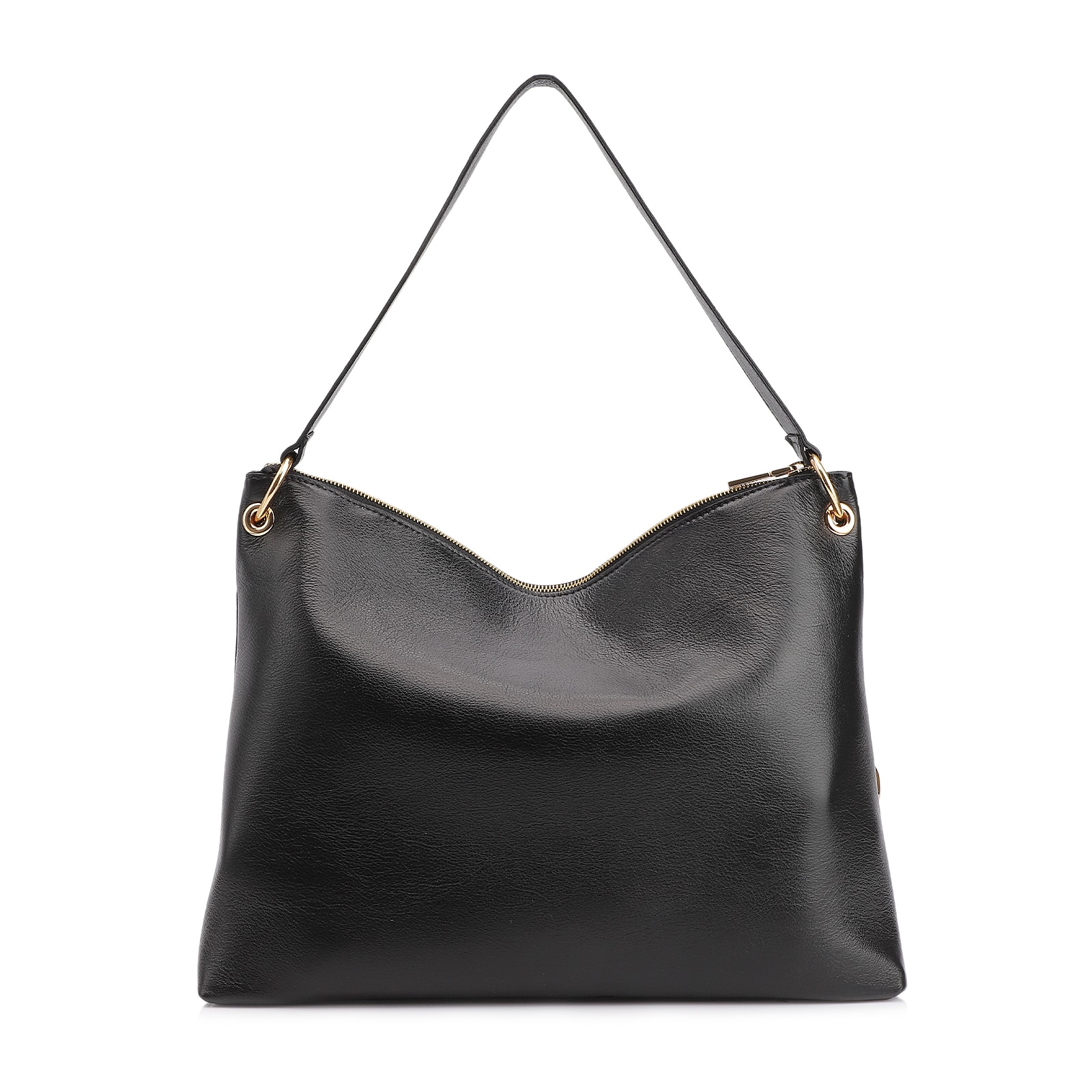 Bolsa Hobo Couro Preto