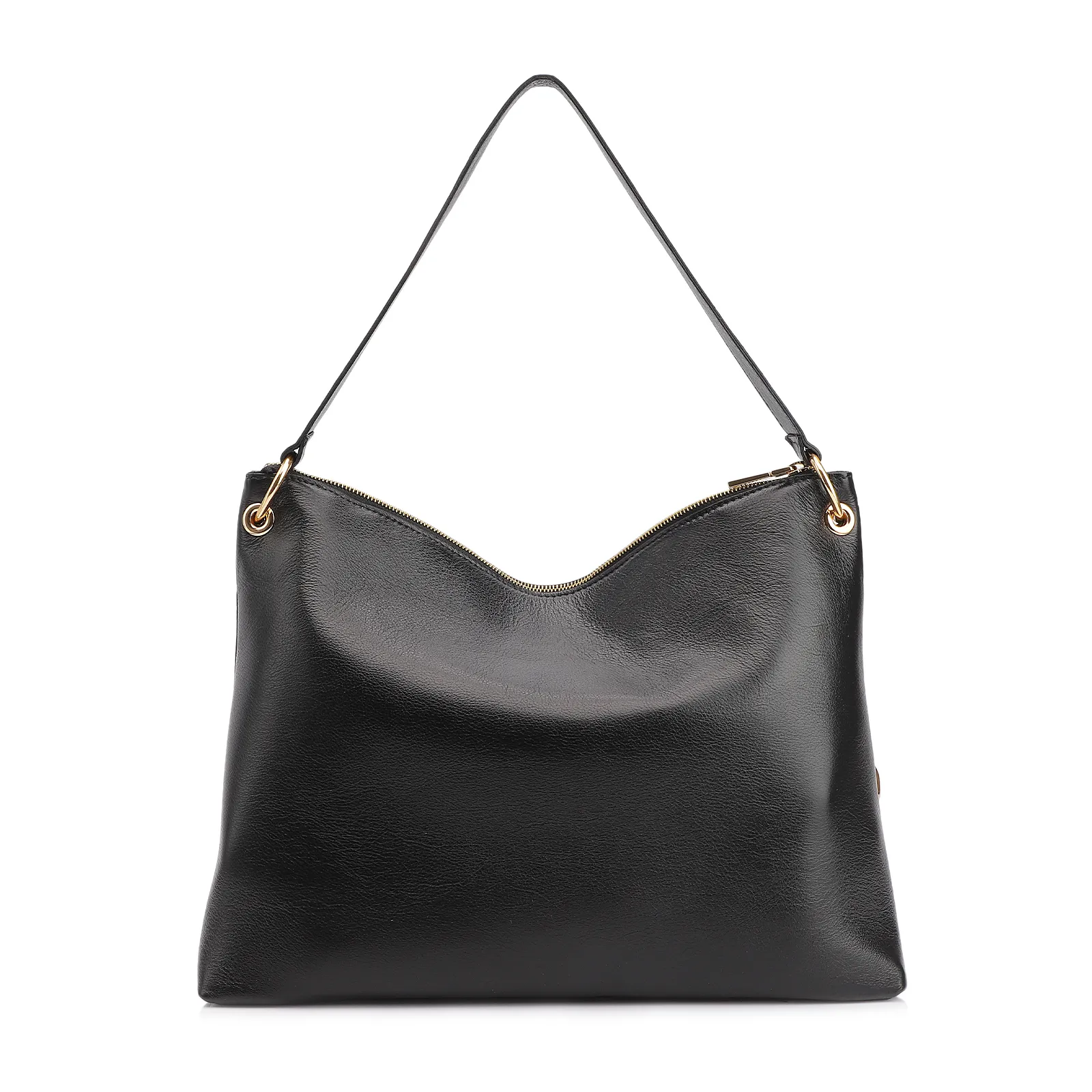 Bolsa Hobo Couro Preto