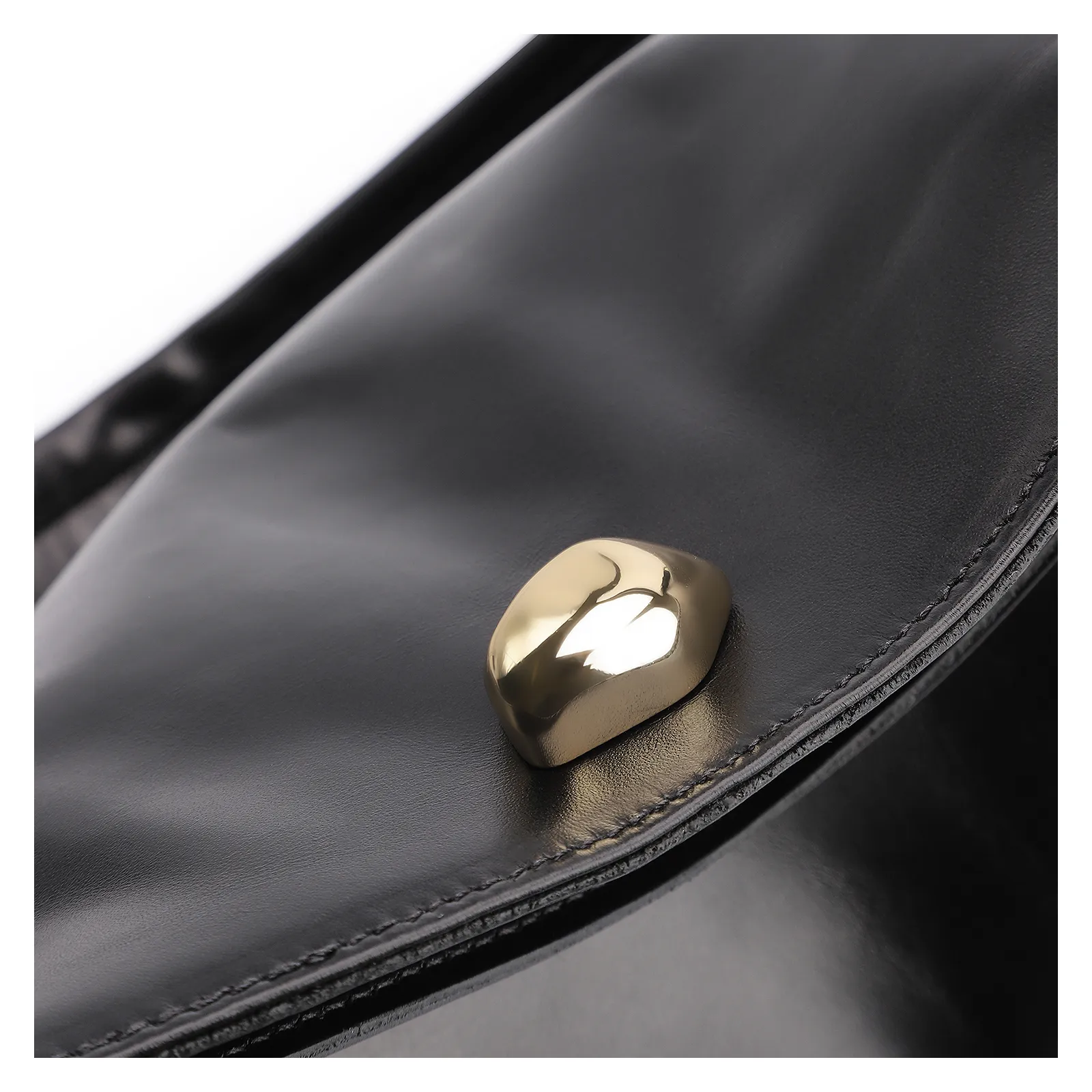 Bolsa Hobo Couro Preto