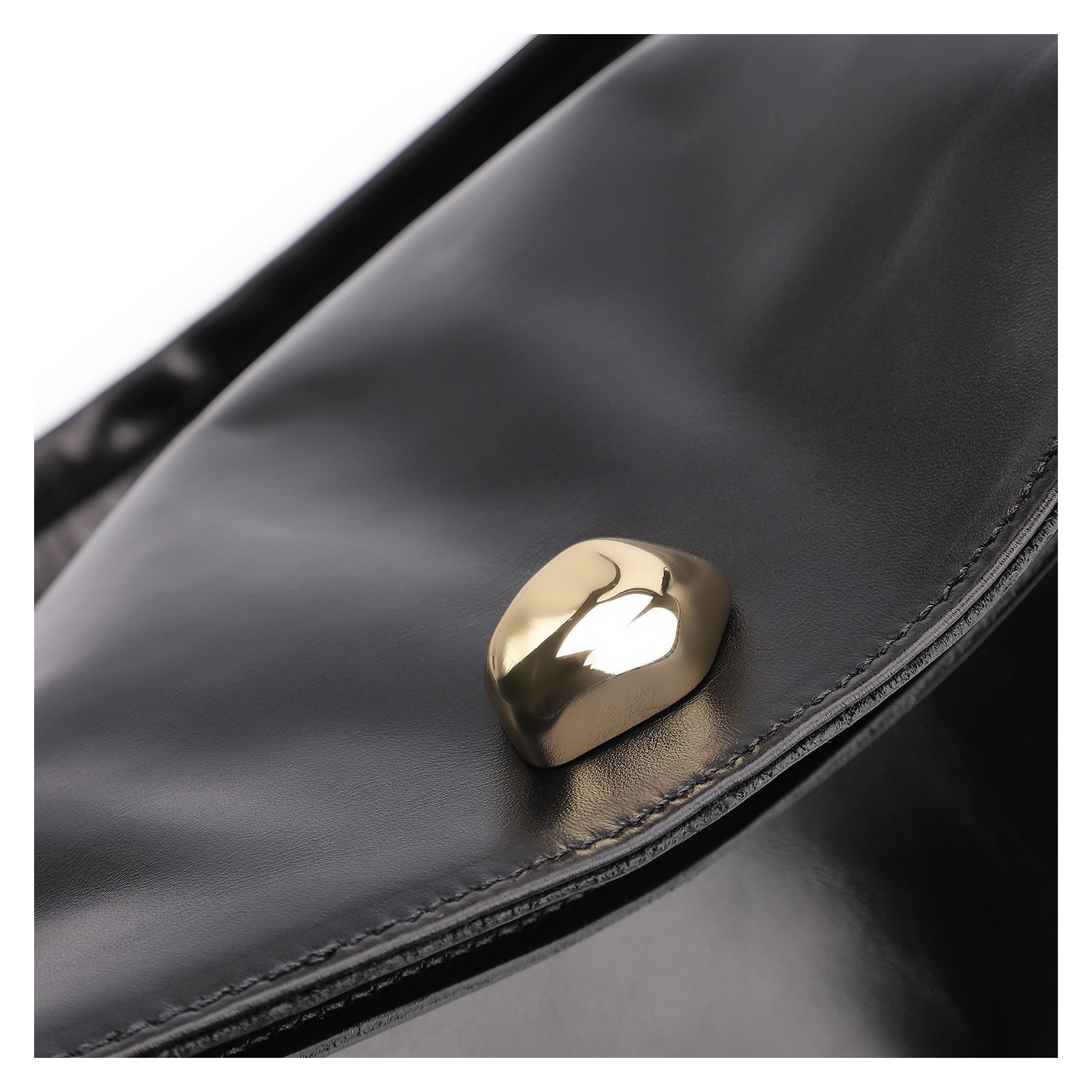 Bolsa Hobo Couro Preto
