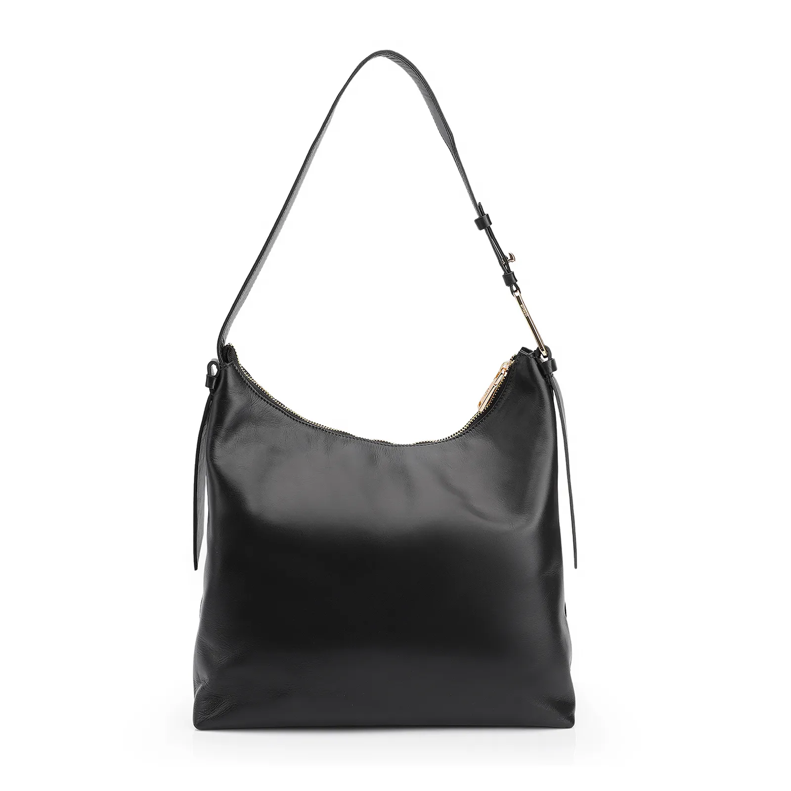 Bolsa Hobo Couro Preto