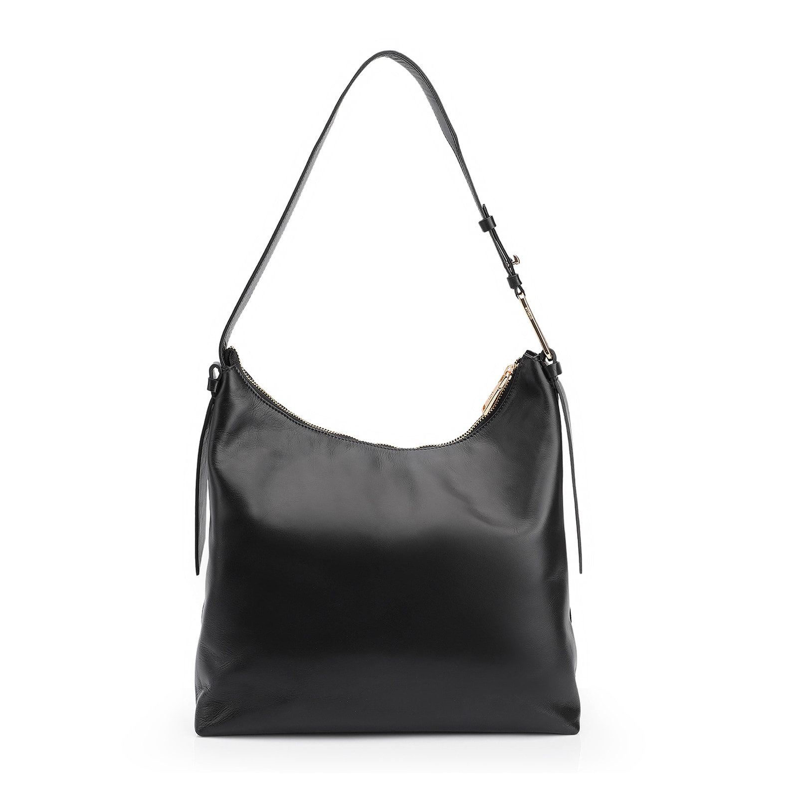 Bolsa Hobo Couro Preto