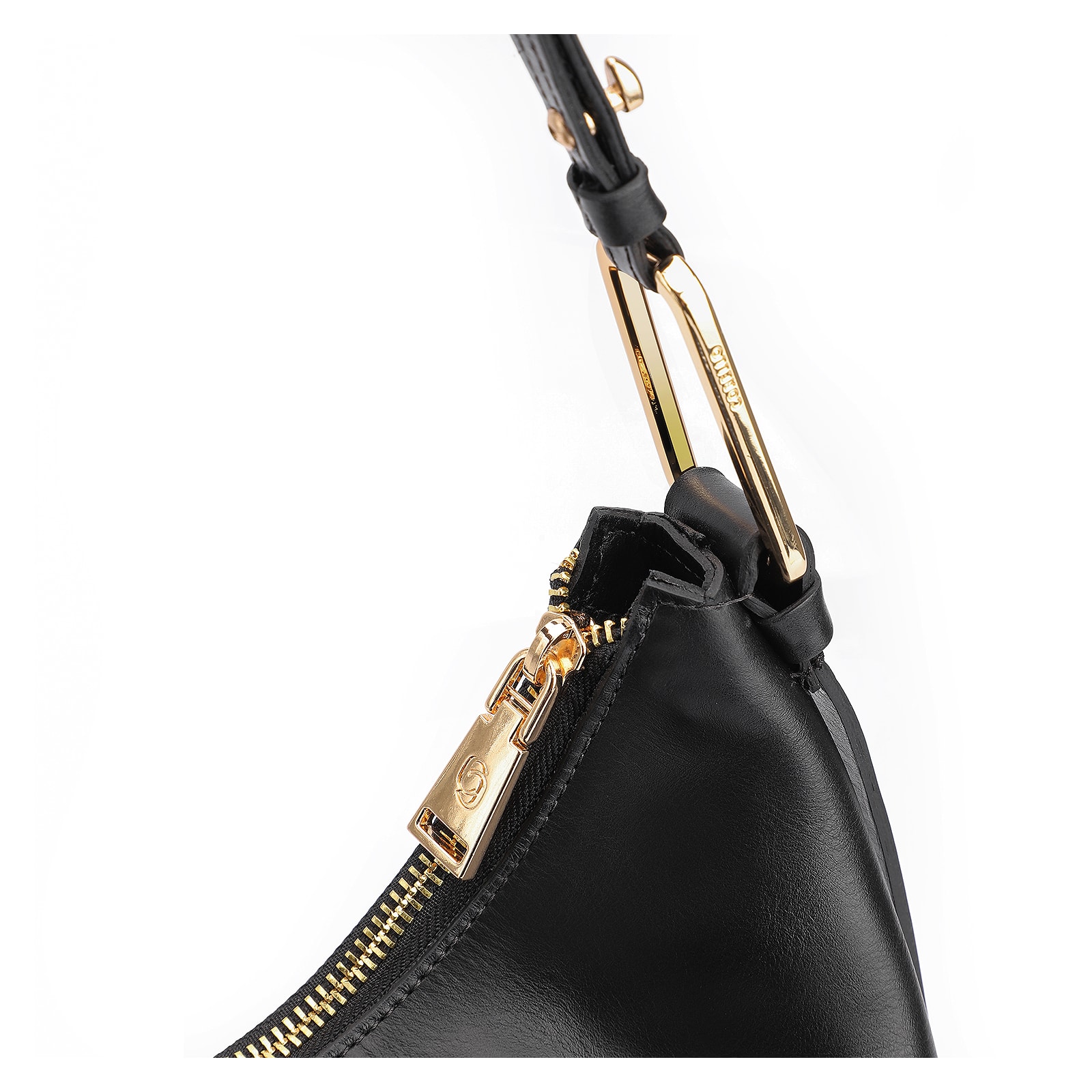 Bolsa Hobo Couro Preto