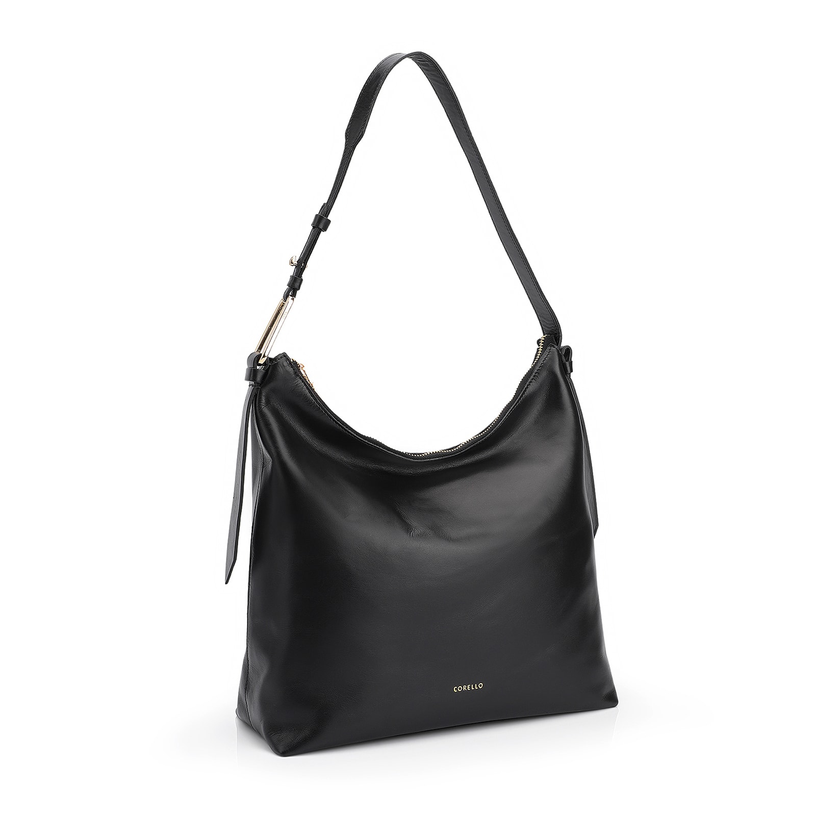 Bolsa Hobo Couro Preto