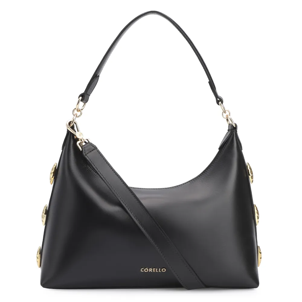 Bolsa Hobo Couro Preto