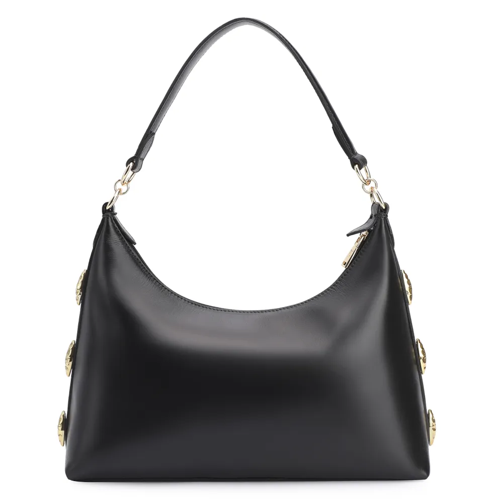 Bolsa Hobo Couro Preto - imagem 4