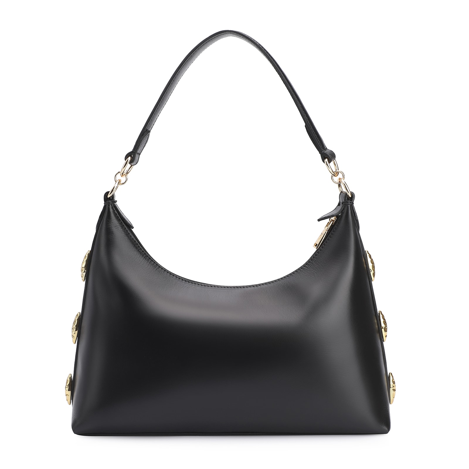 Bolsa Hobo Couro Preto