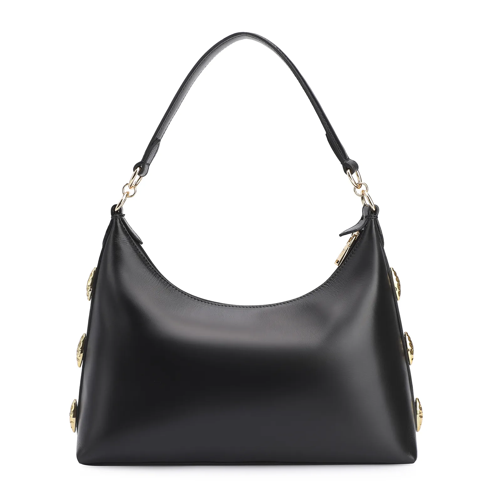 Bolsa Hobo Couro Preto