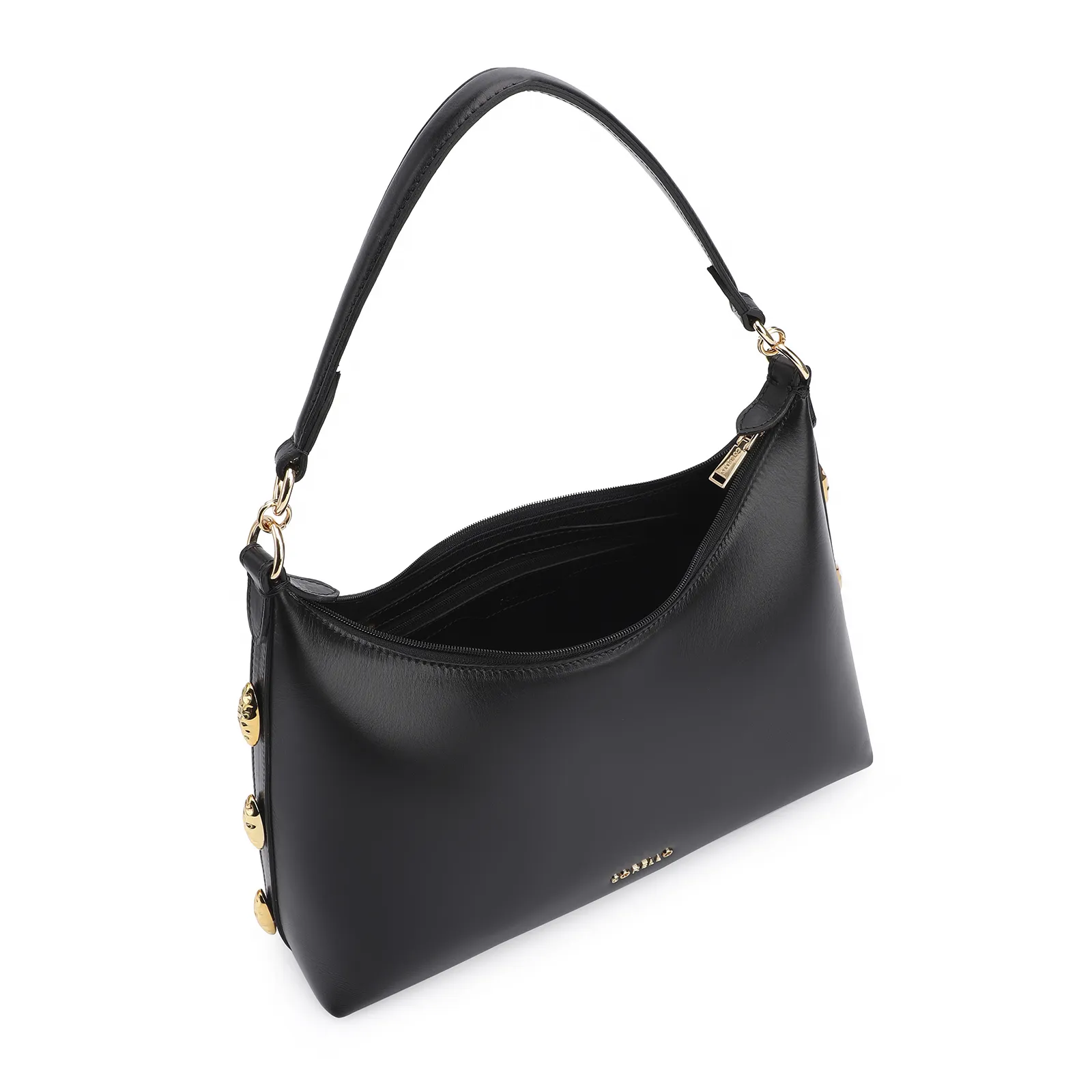 Bolsa Hobo Couro Preto