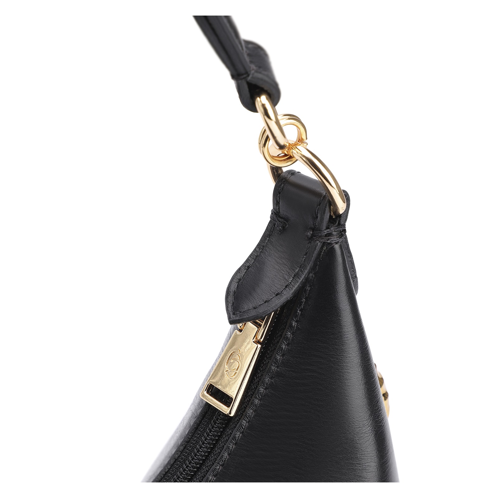Bolsa Hobo Couro Preto