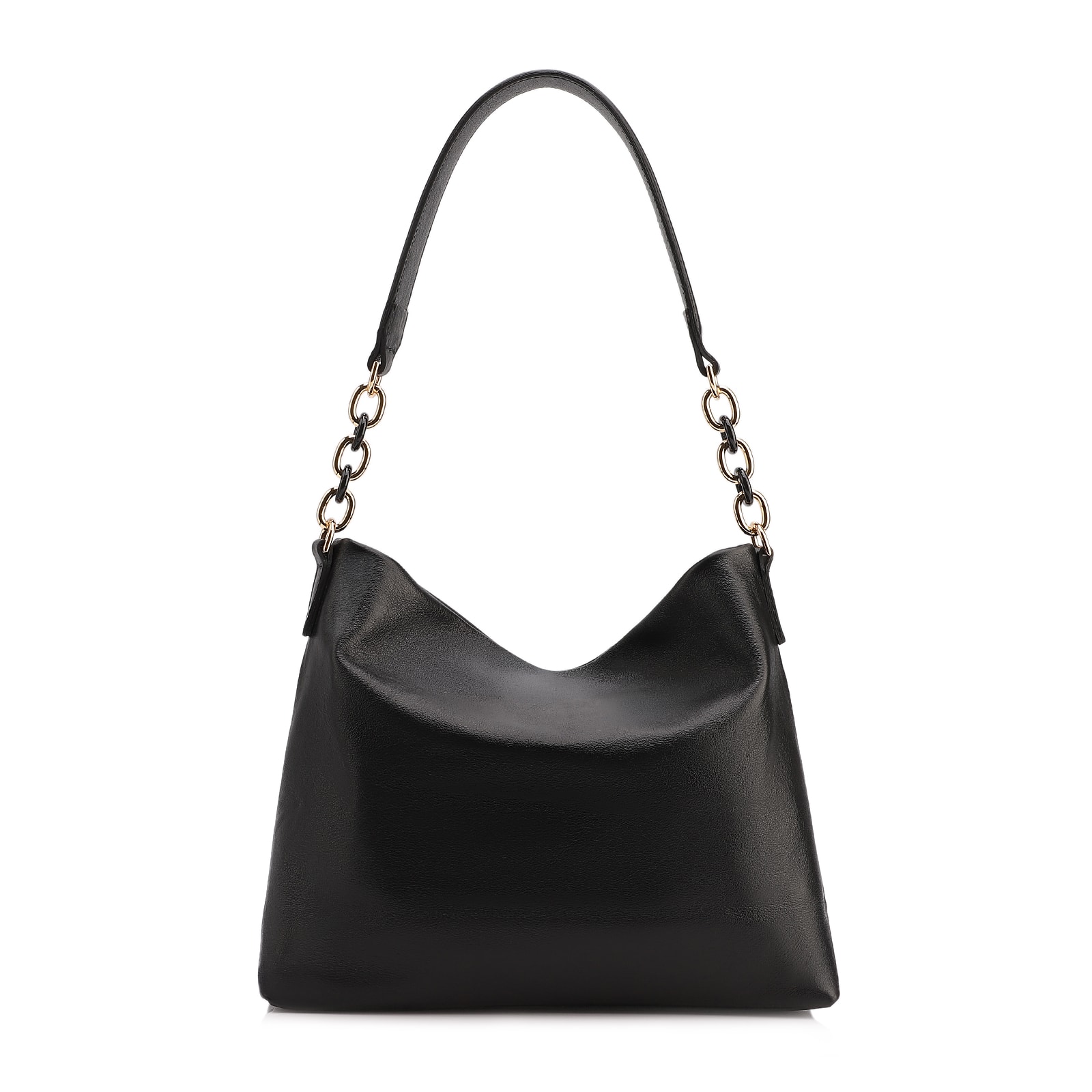Bolsa Hobo Couro Preto