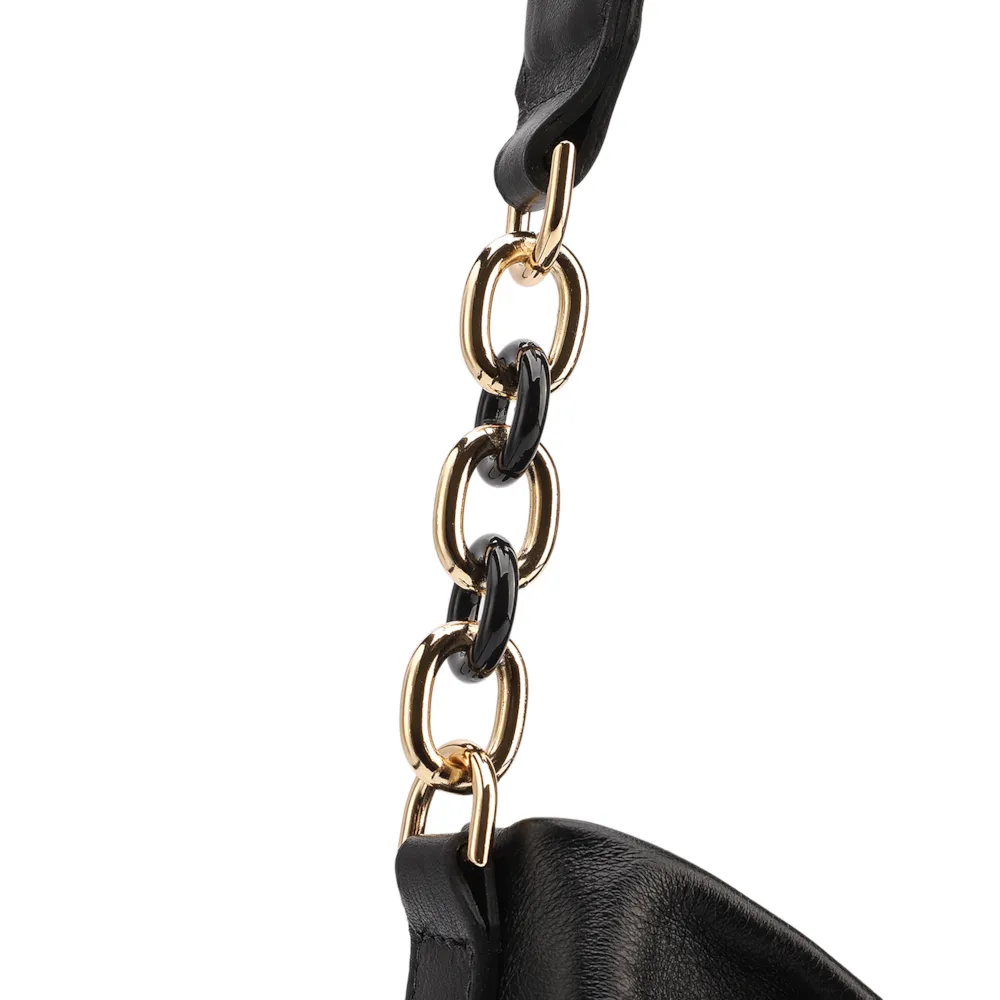 Bolsa Hobo Couro Preto - imagem 5