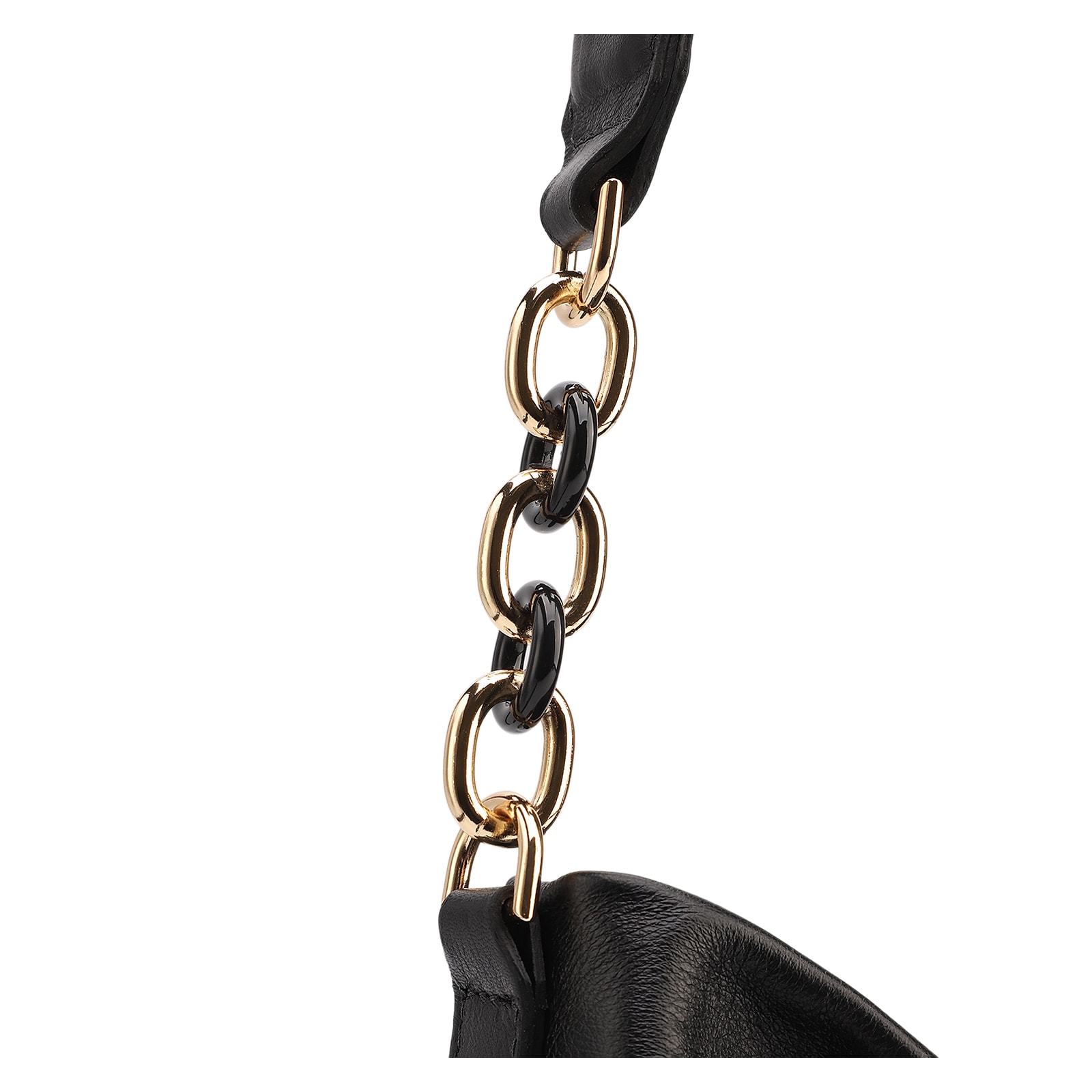 Bolsa Hobo Couro Preto