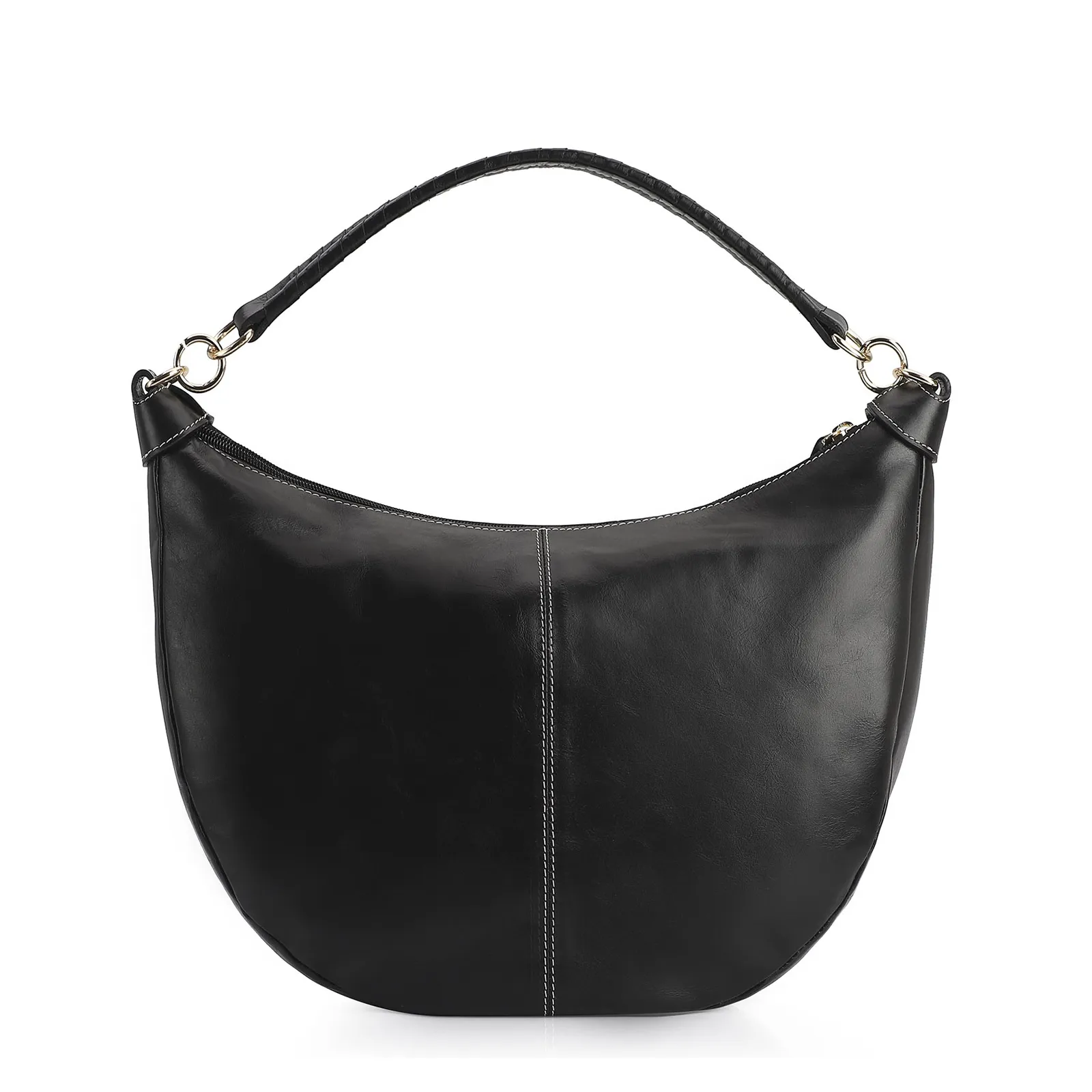 Bolsa Hobo Couro Preto