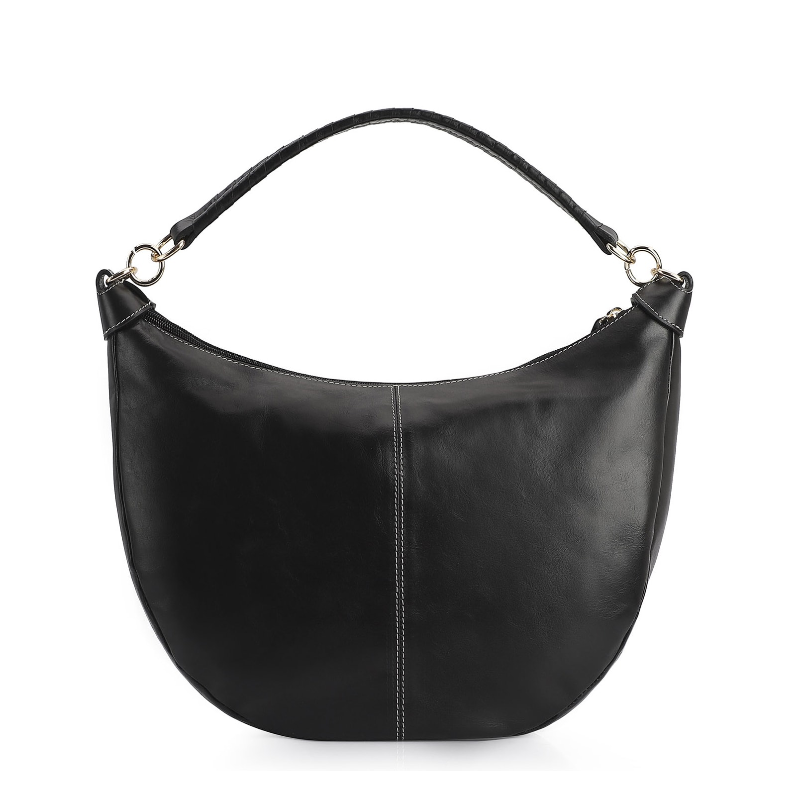 Bolsa Hobo Couro Preto