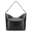 Bolsa Hobo Couro Preto  Zíper Lateral - imagem 4