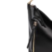 Bolsa Hobo Couro Preto  Zíper Lateral - imagem 8