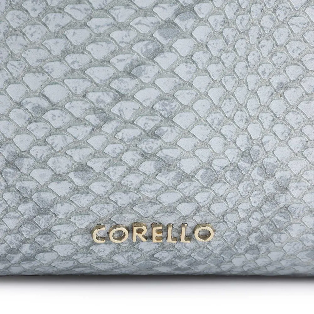 Bolsa Hobo Couro Python Azul - imagem 6