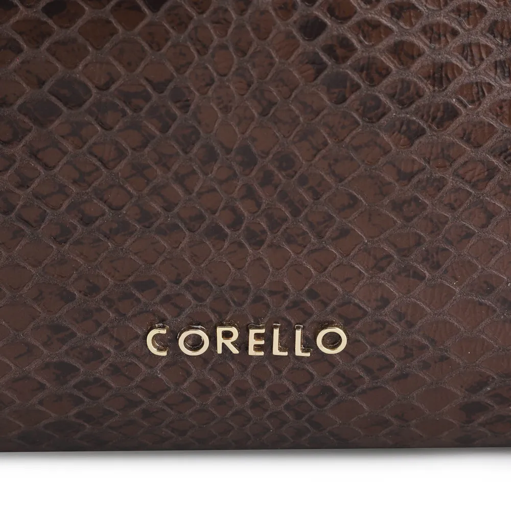 Bolsa Hobo Couro Python Marrom - imagem 6