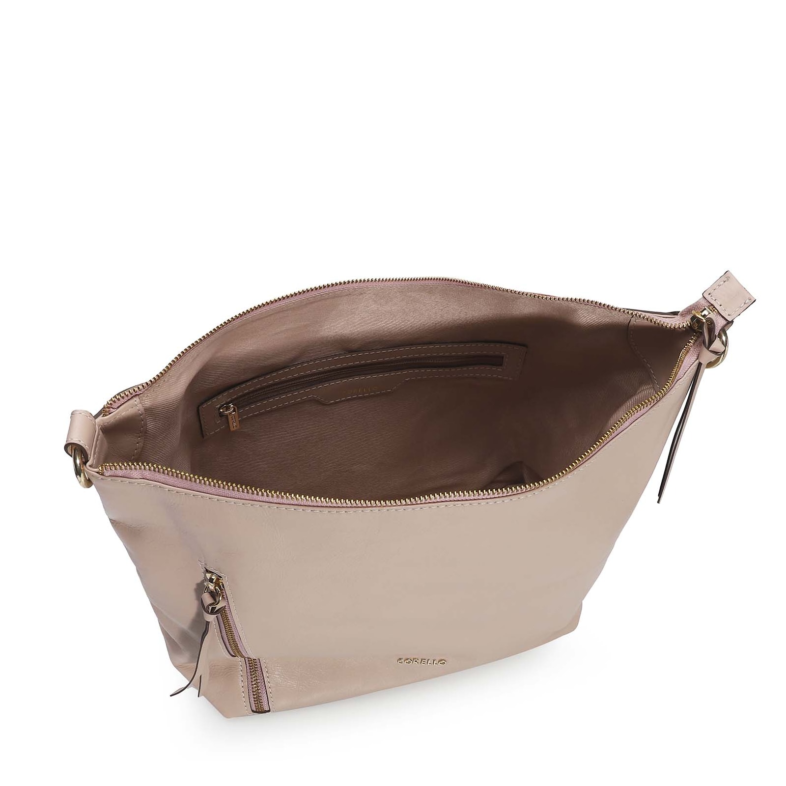 Bolsa Hobo Couro Rosado