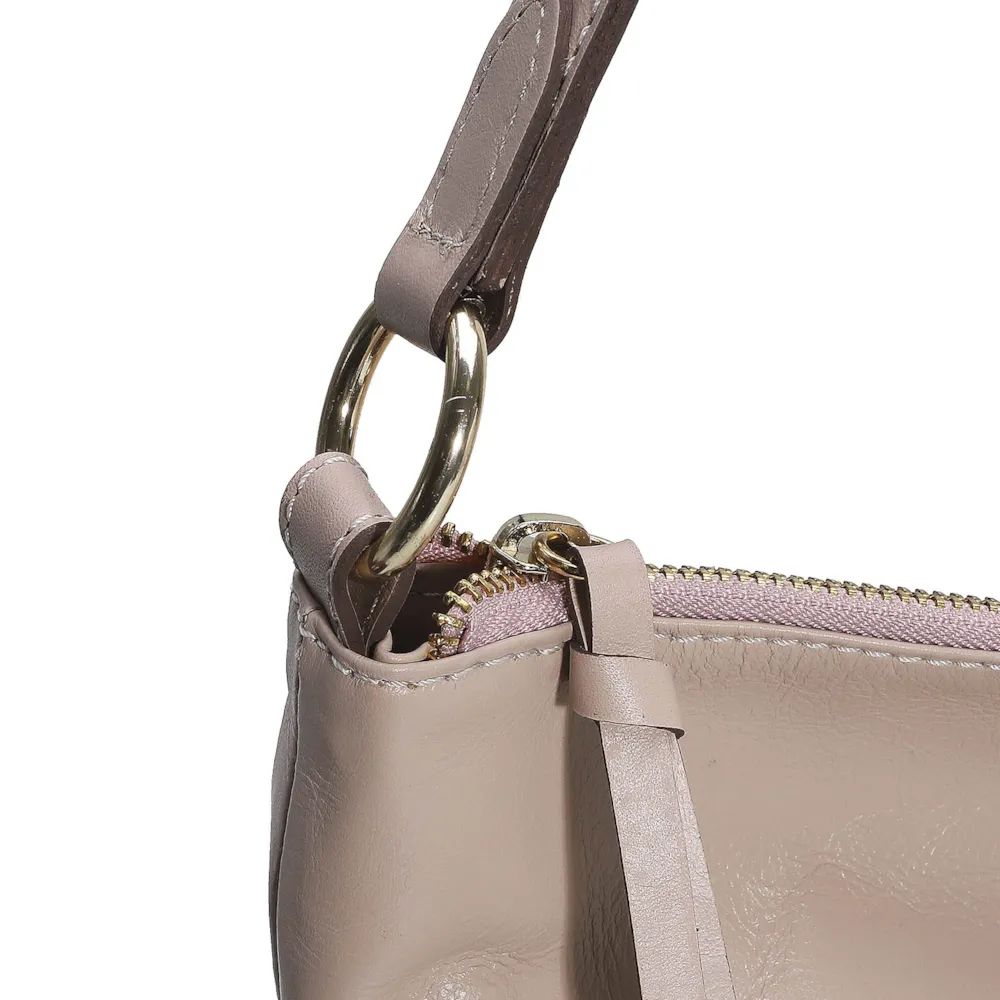 Bolsa Hobo Couro Rosado - imagem 5
