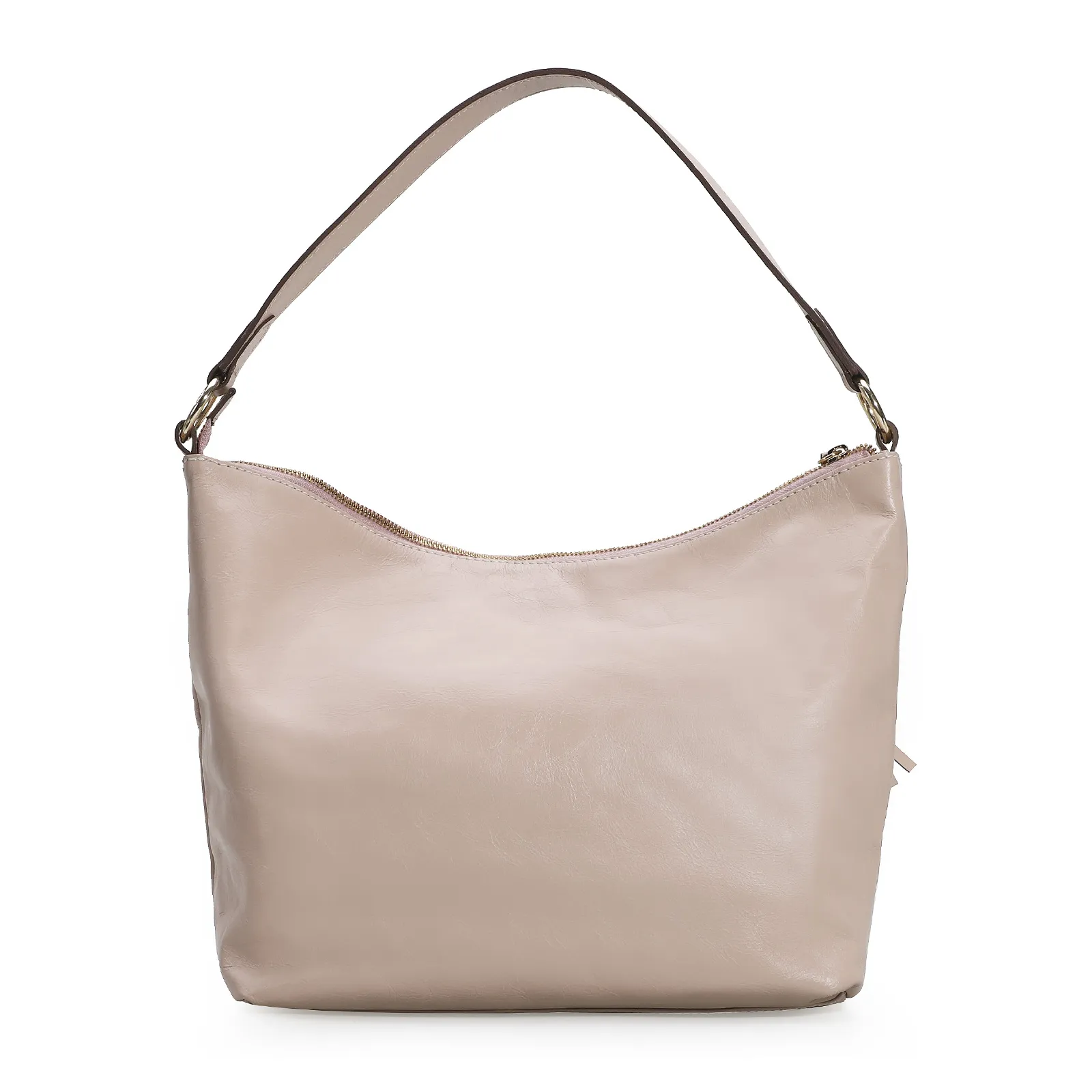 Bolsa Hobo Couro Rosado
