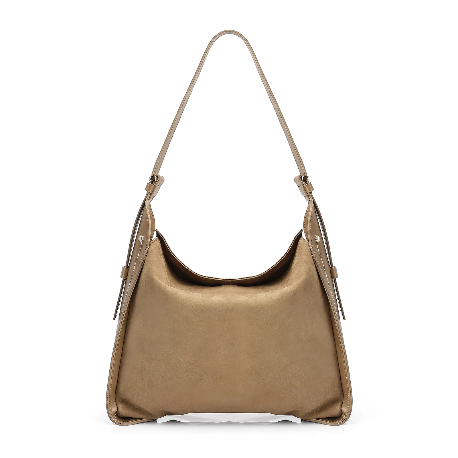 Bolsa Hobo Couro Verde/Couro Nobuck Verde