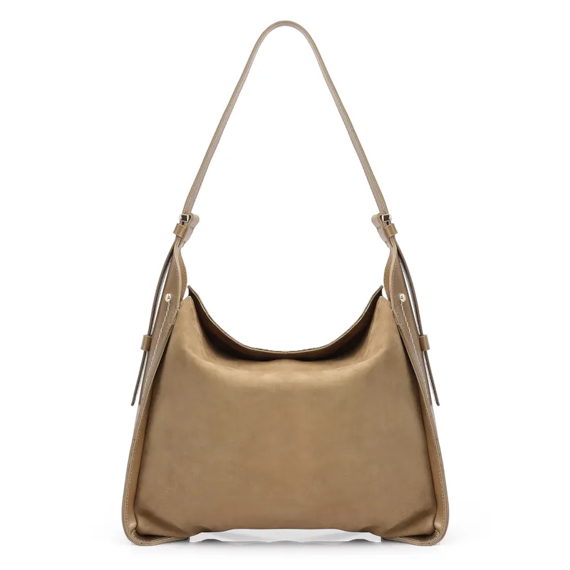 Bolsa Hobo Couro Verde/Couro Nobuck Verde