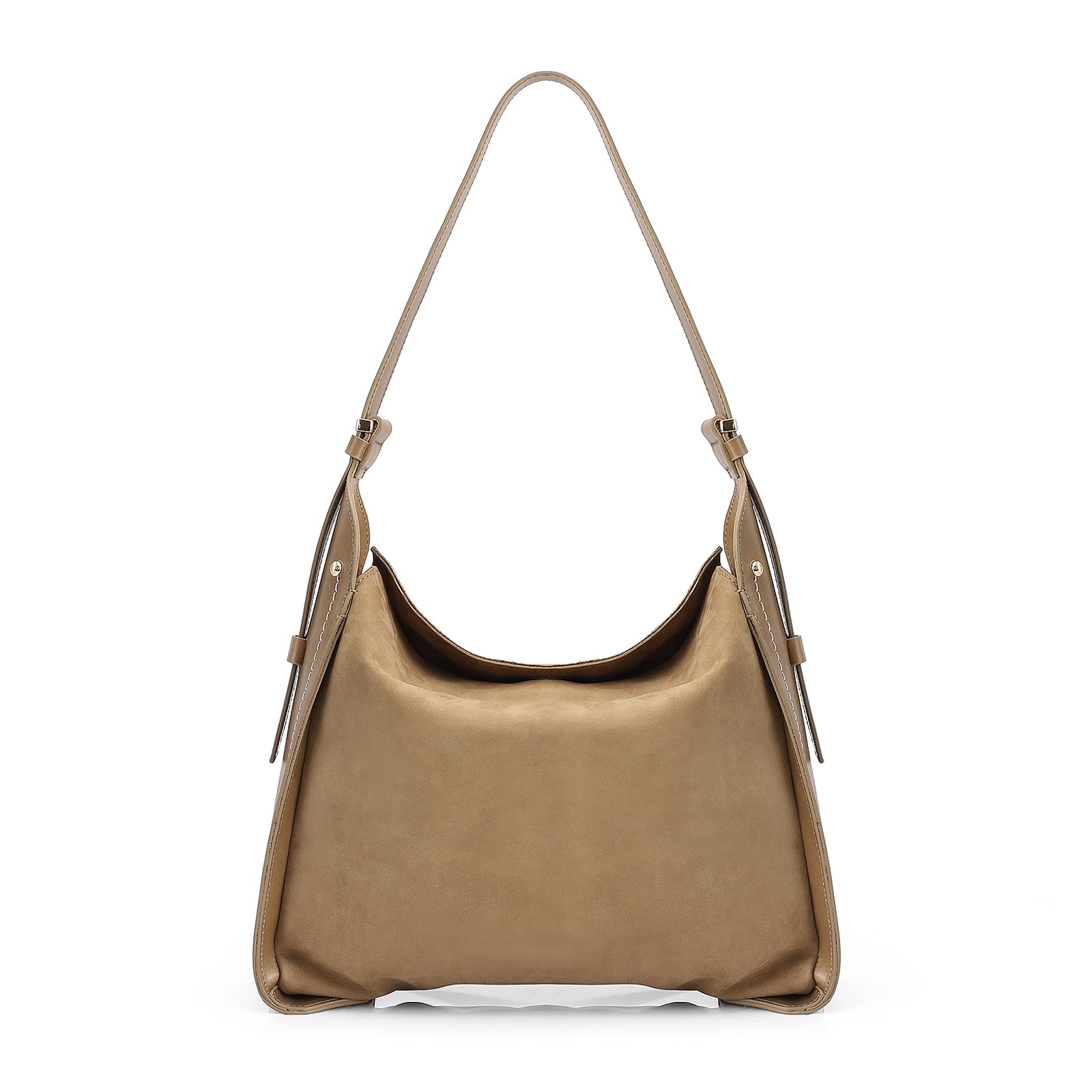 Bolsa Hobo Couro Verde/Couro Nobuck Verde