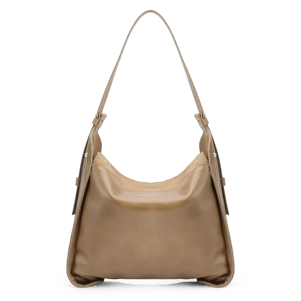 Bolsa Hobo Couro Verde/Couro Nobuck Verde - imagem 3