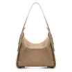 Bolsa Hobo Couro Verde/Couro Nobuck Verde - imagem 3