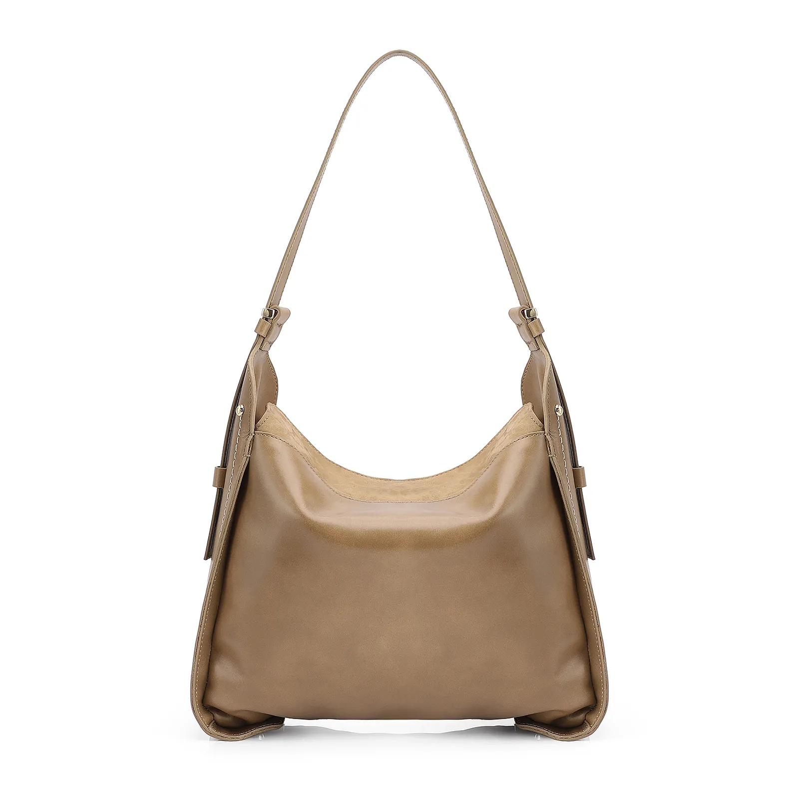 Bolsa Hobo Couro Verde/Couro Nobuck Verde