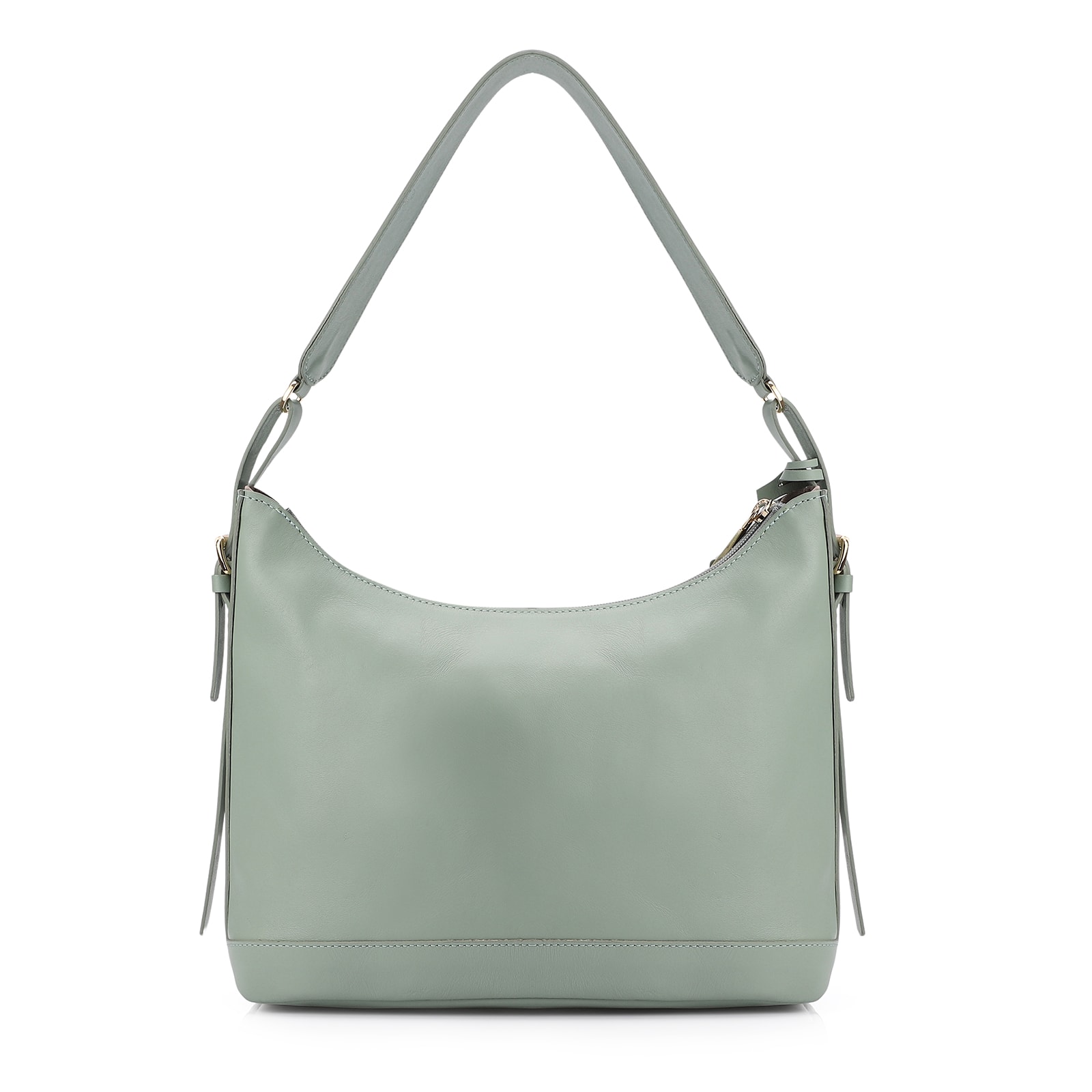 Bolsa Hobo Couro Verde/Crochet Verde