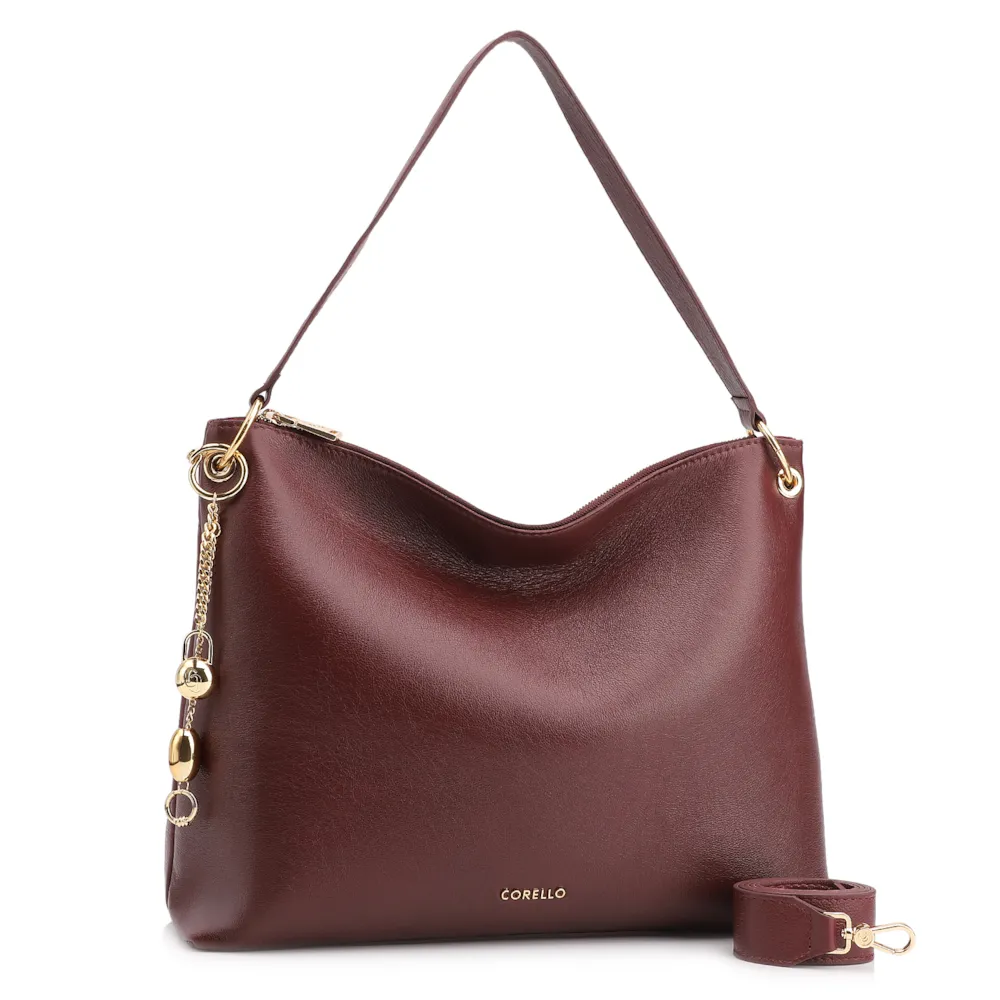 Bolsa Hobo Couro Vinho - imagem 3