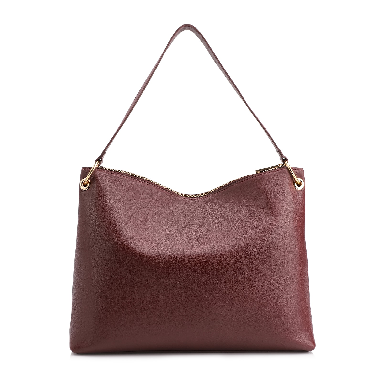Bolsa Hobo Couro Vinho