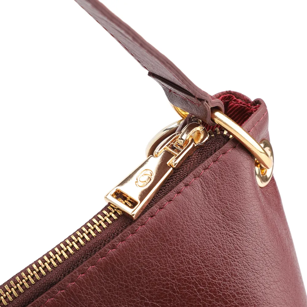 Bolsa Hobo Couro Vinho - imagem 6