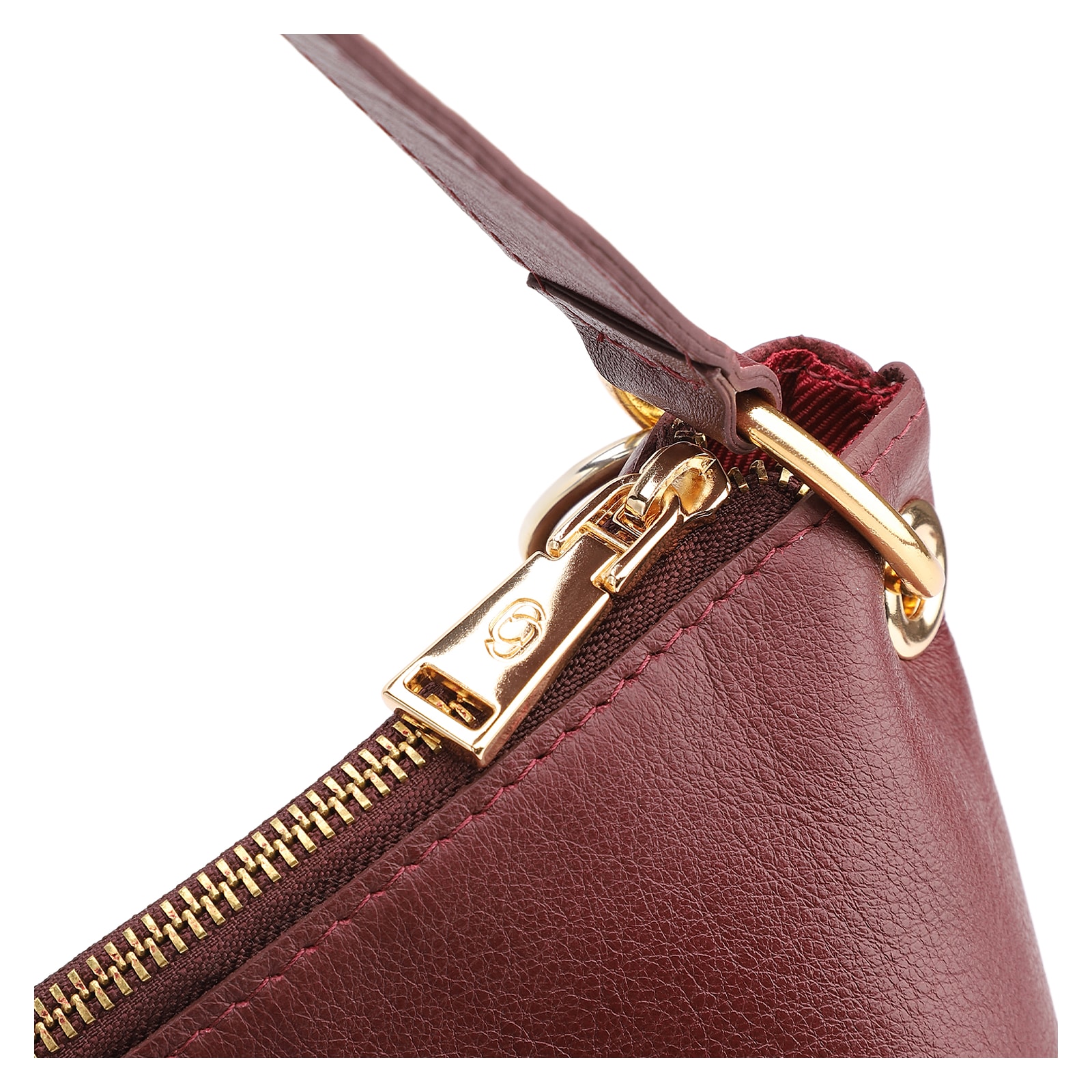 Bolsa Hobo Couro Vinho