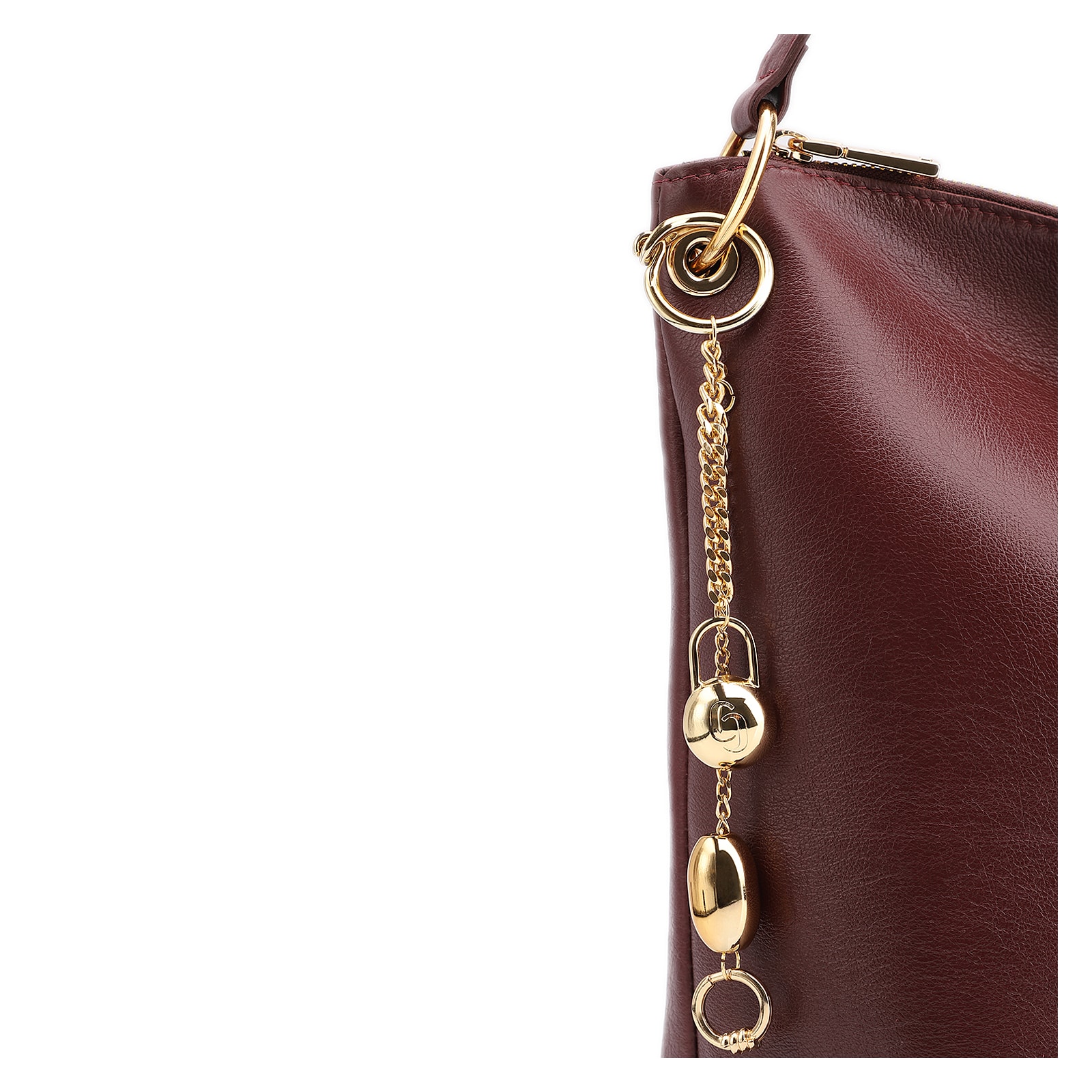 Bolsa Hobo Couro Vinho