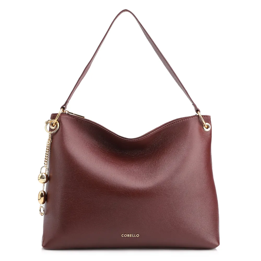Bolsa Hobo Couro Vinho