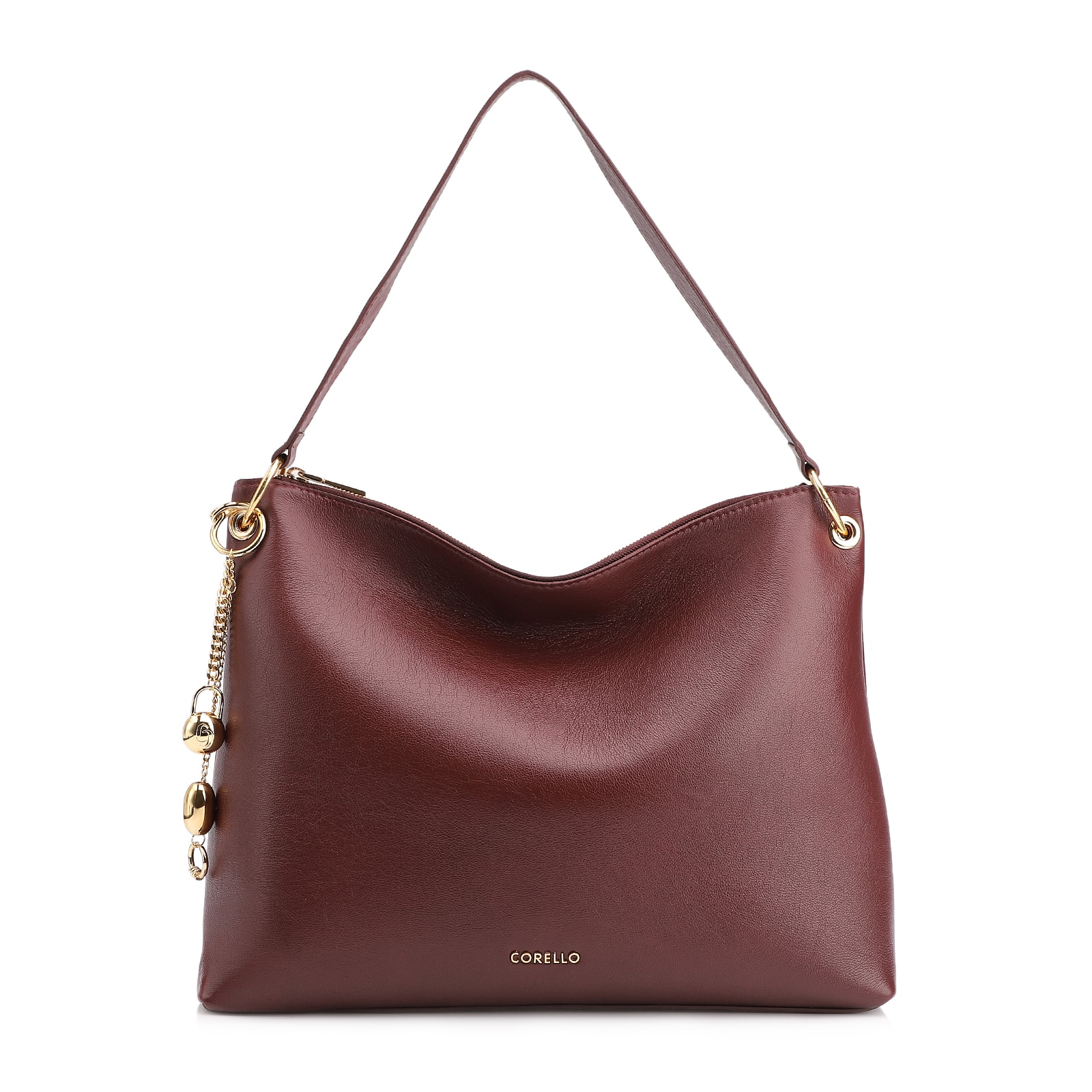 Bolsa Hobo Couro Vinho