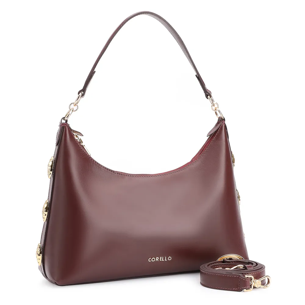 Bolsa Hobo Couro Vinho - imagem 3