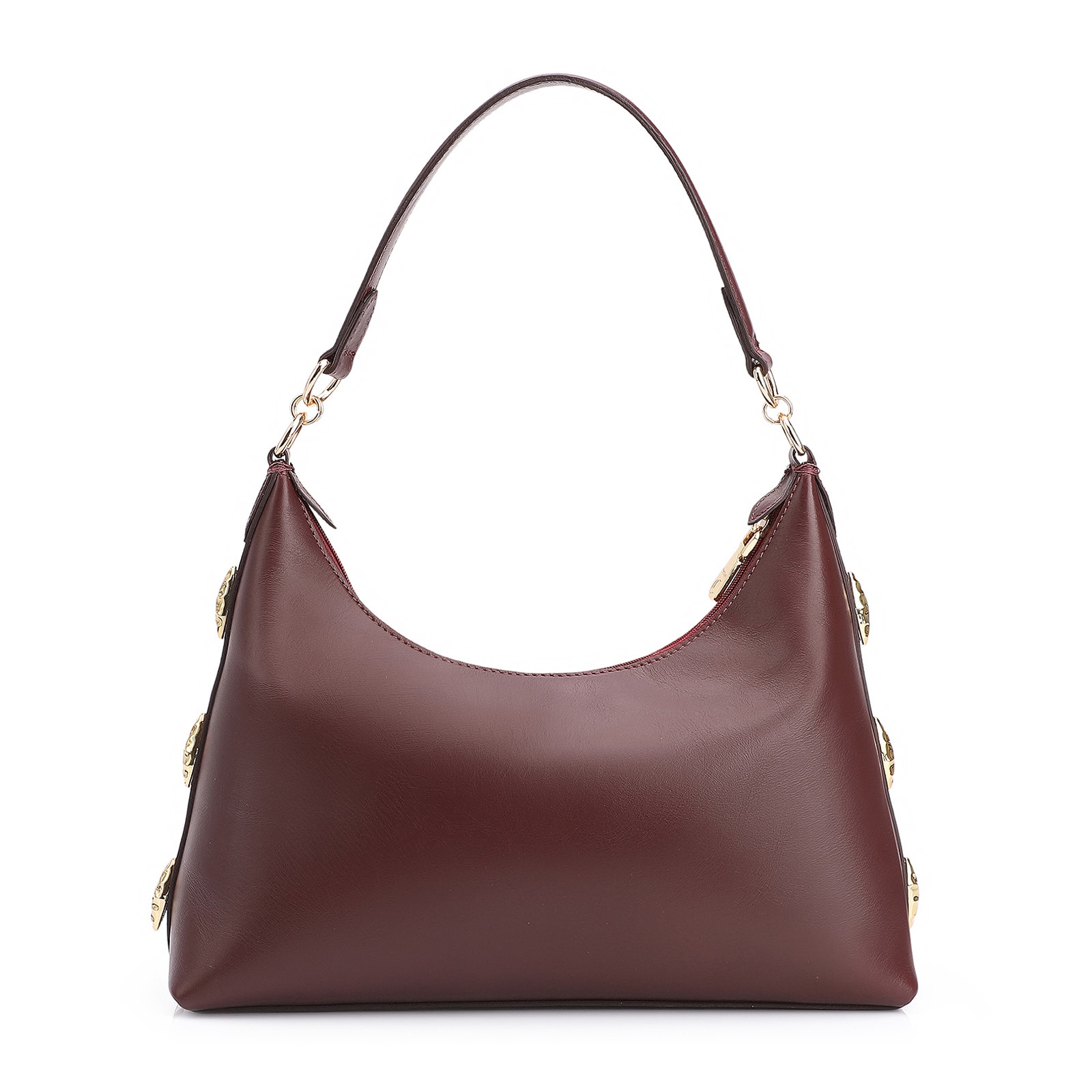Bolsa Hobo Couro Vinho