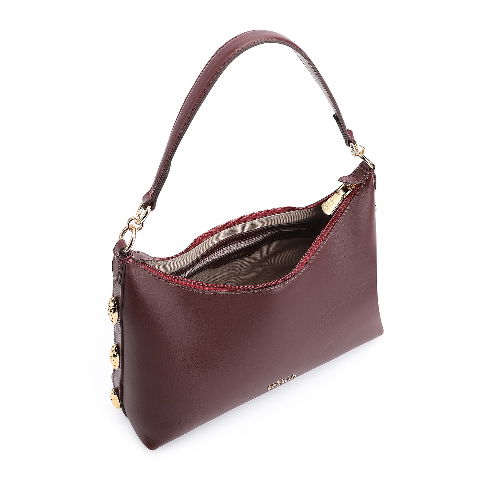 Bolsa Hobo Couro Vinho