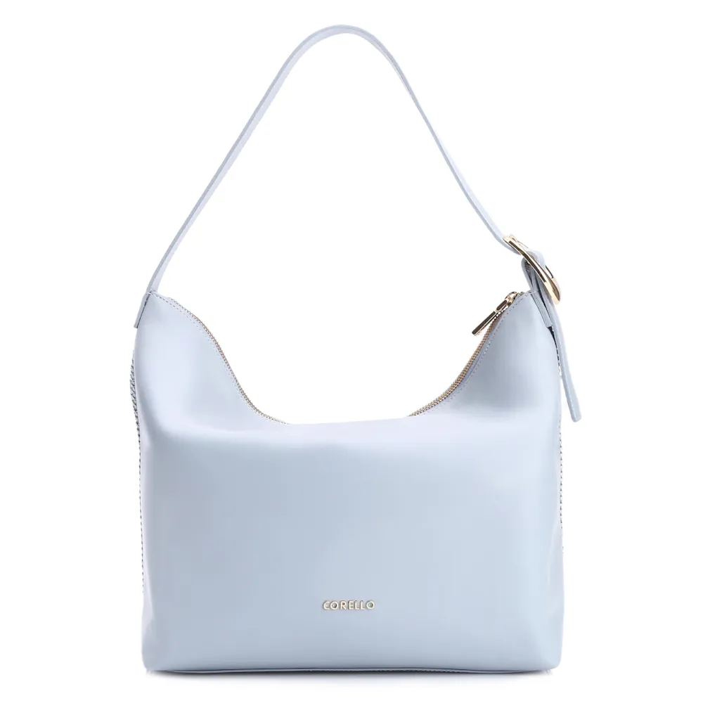 Bolsa Hobo Fivela Couro Azul/Alt Tramado Azul - imagem 4
