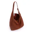 Bolsa Hobo Fivela Couro Camurça Marrom - imagem 4