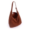 Bolsa Hobo Fivela Couro Camurça Marrom - imagem 4